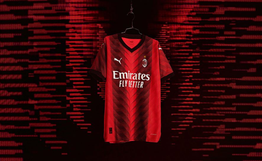 Áo đấu AC Milan 2023 - 2024: Chữ M lặp lại đầy sáng tạo trên khắp mặt áo